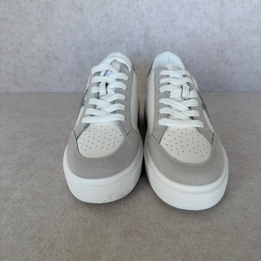 Vintage Havana Gail Size 8 White Grey Glitter Star Platform Sneakers Women's NEW - Picture 5 of 11